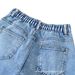 Summer New Women's Light Blue Washed Cherry Embroidered Jeans mid Waist Elastic Slimming Wide Leg Straight Leg Pants_mkmklike.com