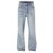 Men's Straight Leg Slightly Flared Jeans Cleanfit Bamboo Texture Premium Washed Distressed Retro Style High Street_mkmklike.com