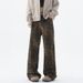 American Leopard Print Jeans For Women And Men, A Niche Spring Fashion Brand, Wide Leg Loose Hanging, Floor Length_mkmklike.com