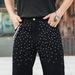 Nordmann European And American Foreign Trade Exclusive Diamond-Studded Trendy Loose Straight Jeans For Men Cross-Border_mkmklike.com