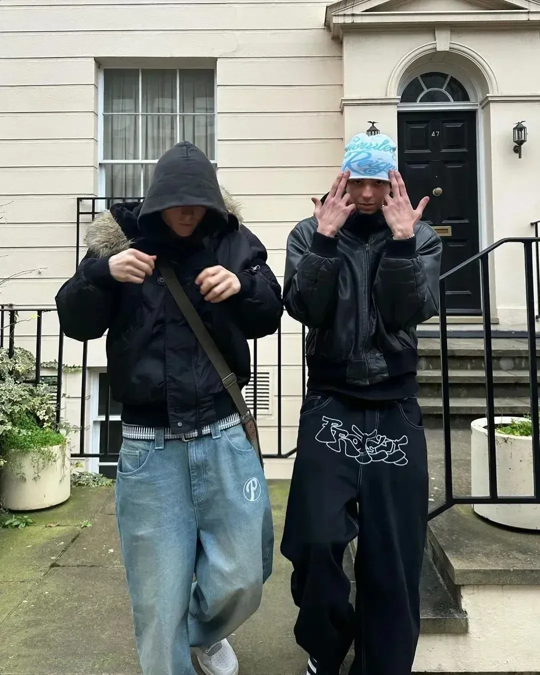 Y2K Haruku Hip Hop Bet Embroidered Vintage Bagged Jeans Denim Pants Mens Gothic High Waist Wide Trousers 240819_mkmklike.com