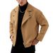 European American Cross-border Autumn And Winter New Men's Personalized Diagonal Zipper Lapel Woolen Jacket, Casual_mkmklike.com