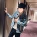 BOY Men's Denim Korean Style Spring Autumn Loose Fit Handsome Casual Jacket Embroidery Trendy Brand European American_mkmklike.com