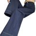 Denim Dark Blue Wide-Leg Jeans For Women, Autumn And Winter New Style, Draped Slim Fit, Versatile Retro High-Waisted_mkmklike.com