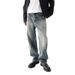 Men's Clothin Washed Retro Straight Leg Jeans Autumn High Street Loose Trousers Wide Leg Vintage Washed Denim Pants For Cleanfit Style_mkmklike.com