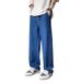 Men's Stretch Jeans Cross Border Summer Loose Straight Leg Casual Trousers Factory Stock Direct Shipping_mkmklike.com