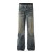 Men's Denim INS American Style Loose Street Fashion Punk Washed Vintage Ripped Casual Wide-Leg Pants_mkmklike.com
