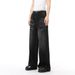 Men's Vintage Washed Jeans – Distressed Loose Straight Leg Denim Pants (S-XL, Black Gray)_mkmklike.com