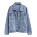 Denim Jacket For Women In Spring Autumn 2025, Versatile And Loose Fit, Short Boyfriend Jacket, Top, Trend_mkmklike.com