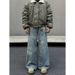Men's Clothing Unisex Retro Distressed Jeans Clean Fit Loose Straight Leg Slightly Flared Versatile Drape_mkmklike.com