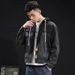 Loom Trendy Brand Denim For Men, Spring Autumn New Style, Two-Way Wear, Hooded, Detachable Motorcycle Jacket, Stylish And_mkmklike.com