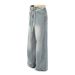 Men's Clothing Blue Distressed Denim Men's Loose Straight Drape Mopping Pants_mkmklike.com