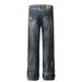 Men's Clothing Retro 2025 Autumn And Winter Trendy Hole Style High End Design Men's Loose Straight Jeans_mkmklike.com