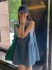 K Cowboy Shoulder Strap Dress, Female Design Sense, Niche, Slimming, Sleeveless Camisole Vest Skirt, Short Skirt_mkmklike.com