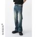 Denim Straight Micro-horn Jeans Men_mkmklike.com