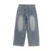 Unisex Baggy Vintage Jeans – 90s Hip-Hop Streetwear (S-XL, Washed Blue, 90% Cotton)_mkmklike.com