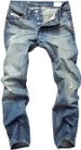 Men's Clothing Ripped Nostalgic Jeans Light Blue Casual All Match Straight Slim Button_mkmklike.com