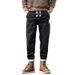 Autumn And Winter New Towel Bottom Warm Jeans Men's Drawstring Elastic Waist Jeans Men's Factory Direct Sales Large Size Men's Clothing_mkmklike.com