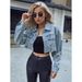 Women's Clothing Casual Versatile Short Fashion Denim Short Jacket_mkmklike.com
