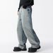 Design Gradient Color Jeans For Men American High Street Vibe Long Loose Niche Straight Pants_mkmklike.com