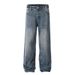 Washed Vintage Wide-Leg Jeans For Men Oversize American Style Faded Loose Casual Straight-Leg Trousers Trendy_mkmklike.com
