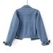 Women's Slim Fit Short Denim Jacket Korean Style Spring Autumn Casual Top Versatile New_mkmklike.com