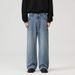 "Men's Vintage Washed Wide Leg Jeans – High Street Retro Straight Fit Denim Pants (Relaxed Silhouette,Unisex Streetwear Staple)"_mkmklike.com