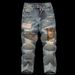 Men’s Distressed & Patched Vintage Denim Jeans – American Retro Streetwear (Straight-Leg, Tapered Fit) | High-Street Fashion For Fall_mkmklike.com