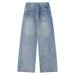 Men's Streetwear Light Blue Washed Denim Jeans - Loose Fit Wide Leg High Street Straight Pants For Teen Boys_mkmklike.com