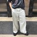 Men's Clothing White Loose Jeans Men's High Waist Slim Straight Wide Leg Mopping Pants High End Casual Pants_mkmklike.com