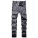 Men's Clothing Classic Simple Fried Snowflake Stretch Skinny Jeans Slim Fit Stretch Jeans With Snow Wash - Classic & Versatile For Everyday Wear_mkmklike.com