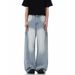American Washed Loose Straight Leg Work Pants For Men With A Niche Design And Multi Pocket Jeans_mkmklike.com