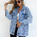 Women's Distressed Denim Jacket Style Top_mkmklike.com