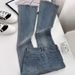 High-Waisted Flared Jeans For Women - Vintage 70s Retro Style, Stretchy Cotton, Petite-Friendly Length, Distressed Black/Blue/Gray Washes_mkmklike.com