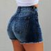 Women's High-Waisted Cotton Denim Shorts - Creative Street Fashion Distressed Jeans Shorts In 4 Colors_mkmklike.com