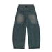 2025 New Men's And Women's Striped Star Embroidery Scimitar Jeans Niche Design Sense Lazy Wide-Leg Pants_mkmklike.com