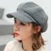 Hot Sale Autumn Hats for Solid Plain Octagonal Newsboy Men Ladies Casual Wool Hat Winter Beret Women Painter Cap_mkmklike.com