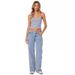 Low-Rise Straight Leg Jeans For Women - Vintage Washed Denim Pants With Punk Style (S-L In 4 Colors)_mkmklike.com
