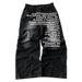 Men's Clothing Y2k Retro Hip Hop Street Washed Letter Print Jeans_mkmklike.com