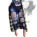 High-Waisted Skinny Jeans for Women Sexy Versatile Ripped Front And Back European American Style Cross Border Denim_mkmklike.com
