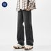 Nordmann MUCHU Men's Clothing | Black Flared Jeans Men Cleanfit Trendy American High Street Loose Straight Wide-Leg Pants_mkmklike.com