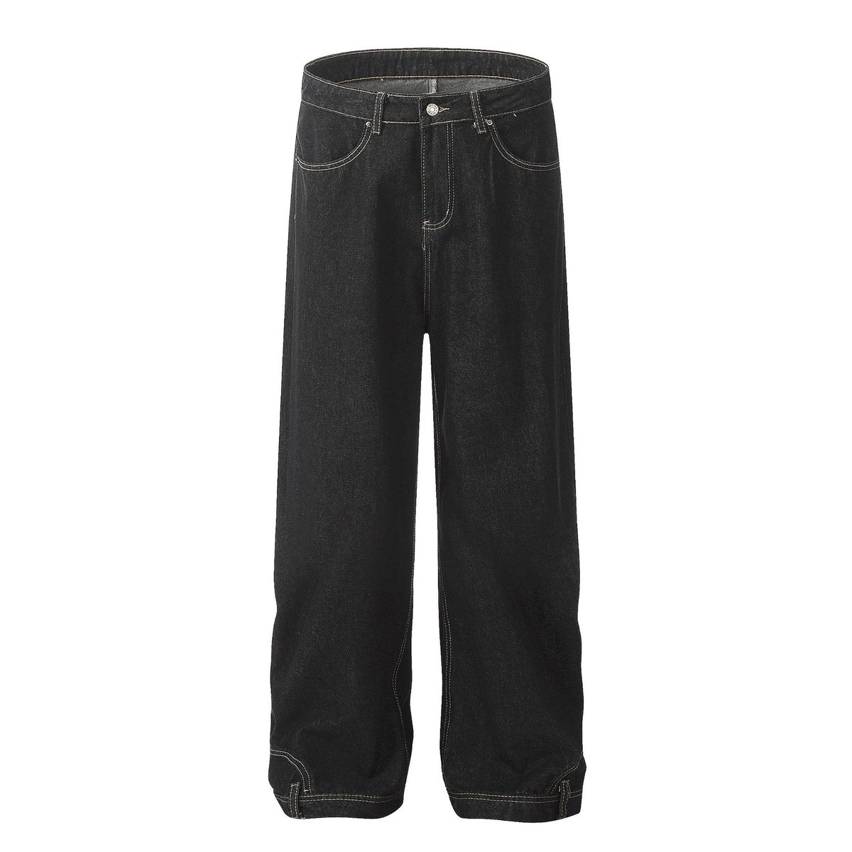 Men's Clothing High Street Wide Leg Jeans Men's And Women's Loose Washed Straight Jeans_mkmklike.com