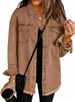 K New Women's Denim Shirt Jacket With Frayed Hem For A Stylish Streetwear Look. No Accessories_mkmklike.com