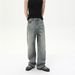 Men's Clothing Retro Distressed Raw Edge Design High Street Versatile Casual Straight Loose Jeans Trend_mkmklike.com