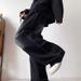 Men's Deconstructed Drawstring Jeans Straight Leg Loose Fit Wide Leg Casual Long Pants American High Street Style Trendy Versatile_mkmklike.com