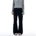 Men's White Lace-Up Flared Jeans - Cleanfit High Street Slimming Cargo Pants With Vintage Wash_mkmklike.com