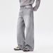 Vintage Washed Wide Leg Jeans For Men - High Waist Straight Loose Fit Denim Pants With Distressed Details (Gray)_mkmklike.com