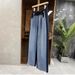 Stylish Patchwork Denim Pants For Women – Elastic Waistband, Frayed Hem & Straight Leg Design, Comfortable & Trendy Casual Wear_mkmklike.com