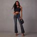 Women's Clothing High Waist Flared Jeans - Stretch Denim Bell Bottom Pants For Casual & Streetwear Fashion_mkmklike.com