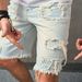 2023 Men's Jeans, Shorts, Mid Quarter Pants, Trendy Laundry, Piercing Patch_mkmklike.com